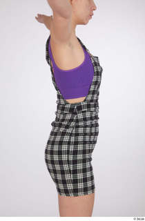 Jessie Clark casual dressed purple short bra top tartan check…